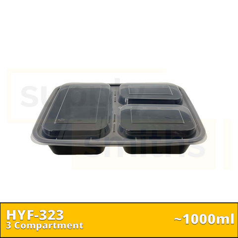 HYF-323 3 Compartment (1000ml) - 150 pcs/ctn